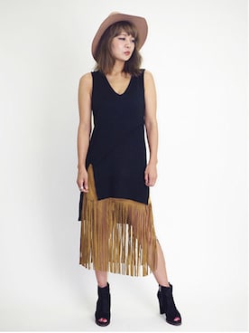 「BARAK（バラク）のアイテム（帽子）」を使った、BARAK_sawaさん（レディース・164cm）の秋コーディネート