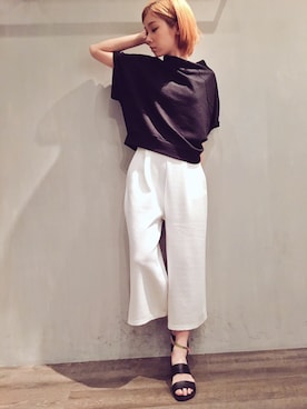 「ガウチョパンツ」｜BARAK_sawaさん（レディース・156cm）の春コーディネート