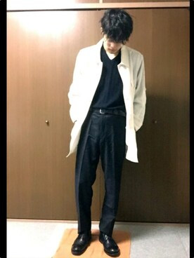 「VALUNI（ヴァルニ）のアイテム」を使った、和弥さん（メンズ・171cm）の秋コーディネート