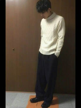 「VALUNI（ヴァルニ）のアイテム」を使った、和弥さん（メンズ・171cm）の秋コーディネート