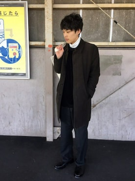 「VALUNI（ヴァルニ）のアイテム」を使った、和弥さん（メンズ・171cm）の冬コーディネート