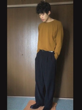 「VALUNI（ヴァルニ）のアイテム」を使った、和弥さん（メンズ・171cm）の冬コーディネート