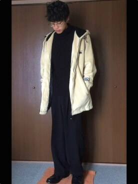 「VALUNI（ヴァルニ）のアイテム」を使った、和弥さん（メンズ・171cm）の冬コーディネート