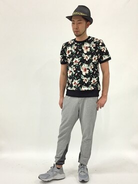 「BASECONTROL（ベースコントロール）のアイテム（トップス）」を使った、kijiさん（メンズ・180cm）の春コーディネート