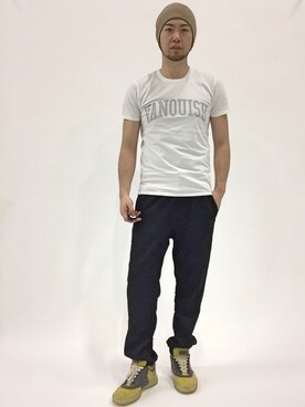 「VANQUISH」｜「アイテム（ニットキャップ/ビーニー）」を使った、kijiさん（メンズ・180cm）の春コーディネート