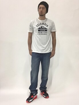 「TOMMY HILFIGER（トミーヒルフィガー）のアイテム（デニムパンツ）」を使った、kijiさん（メンズ・180cm）の春コーディネート