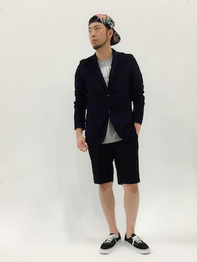 「AZUL by moussy（アズールバイマウジー）のアイテム（その他アウター）」を使った、kijiさん（メンズ・180cm）の春コーディネート