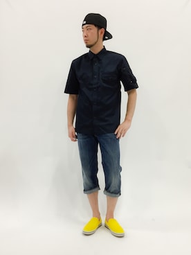 メンズのスリッポン イエロー 黄色系 コーディネート Zozotown