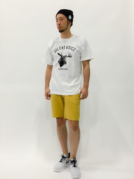「JUNRED（ジュンレッド）のアイテム（ニットキャップ/ビーニー）」を使った、kijiさん（メンズ・180cm）の春コーディネート