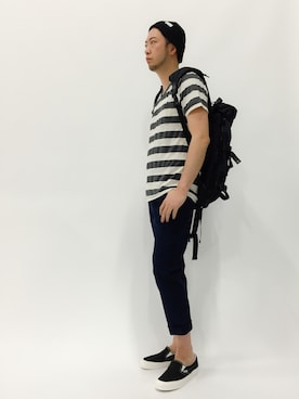 「STUDIOUS（ステュディオス）のアイテム（バッグ）」を使った、kijiさん（メンズ・180cm）の春コーディネート