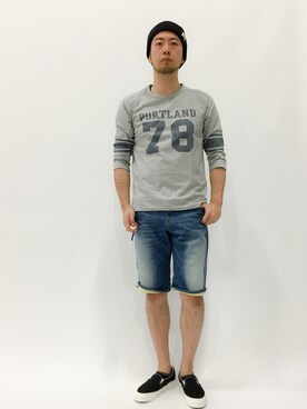 「VANQUISH」｜「アイテム（ニットキャップ/ビーニー）」を使った、kijiさん（メンズ・180cm）の春コーディネート