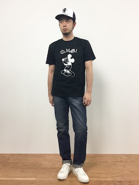 「Education from Youngmachines（エデュケーションフロムヤングマシーン）のアイテム」を使った、kijiさん（メンズ・180cm）の夏コーディネート