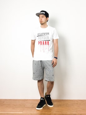 「Design Tshirts Store graniph（デザイン　ティーシャツ　ストア　グラニフ）のアイテム（パンツ）」を使った、kijiさん（メンズ・180cm）の夏コーディネート