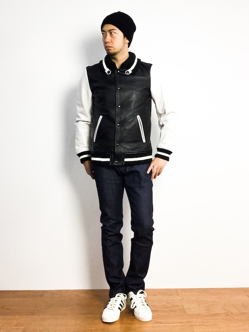 ナノユニバース　ドンキージャケット　袖レザー切り替え　スタジャン　キルティング ナノユニバース ドンキージャケット 袖レザー切り替え