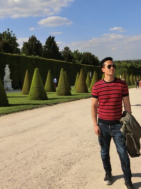 「DSQUARED2（ディースクエアード）のアイテム（ニット/セーター）」を使った、Jinさん（メンズ・186cm）の夏コーディネート