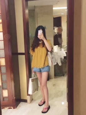 「LILY BROWN（リリーブラウン）のアイテム（カーゴパンツ）」を使った、sharonさん（レディース・160cm）の夏コーディネート