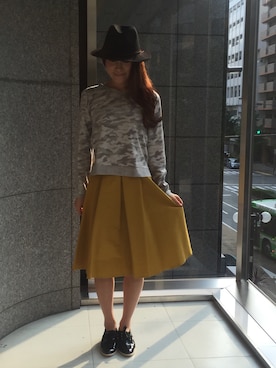 「BDONNA（ビドンナ）のアイテム（帽子）」を使った、ismさん（レディース・167cm）の秋コーディネート