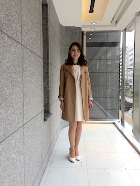 「アイテム（ステンカラーコート）」を使った、ismさん（レディース・170cm）の夏コーディネート