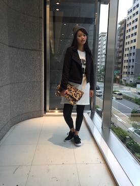 「アイテム（ムートンコート）」を使った、ismさん（レディース・168cm）の夏コーディネート