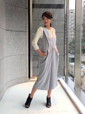 「アイテム（オールインワン・サロペット）」を使った、ismさん（レディース・170cm）の夏コーディネート