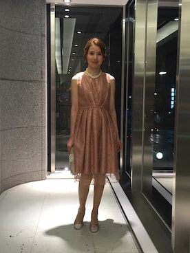 「アイテム（ドレス、ピンク系）」を使った、ismさん（レディース・170cm）の秋コーディネート