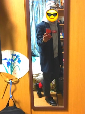 「アイテム（チェスターコート）」を使った、︎ ⤴︎NuMa⤵︎さん（メンズ・170cm・10代）の秋コーディネート
