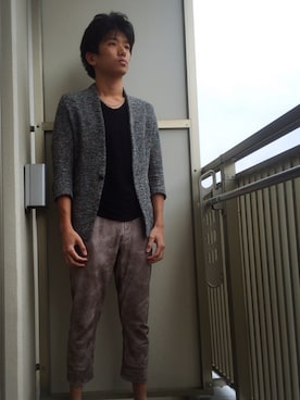 蜂須賀良治さん(メンズ・178cm)の春コーディネート