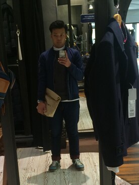 「お買い物」｜「アイテム（ブルゾン）」を使った、Tsukasa☺︎さん（メンズ・172cm）の秋コーディネート