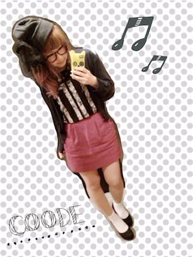 「COCO DEAL（ココディール）のアイテム（帽子）」を使った、＊.momo.＊さん（レディース・153cm）の春コーディネート