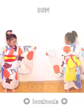 「handmade」｜「アイテム（浴衣）」を使った、70さん（キッズ・100cm）の夏コーディネート
