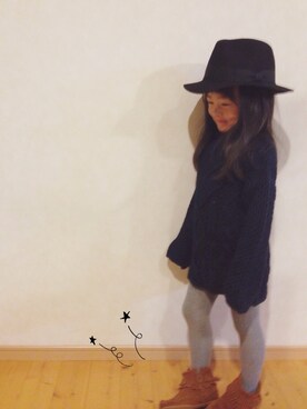 「アイテム（ブーツ）」を使った、70さん（キッズ・110cm）の秋コーディネート