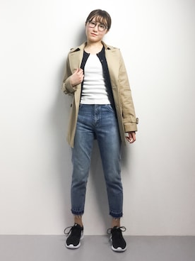 「MACKINTOSH PHILOSOPHY（ﾏｯｷﾝﾄｯｼｭ ﾌｨﾛｿﾌｨｰ）のアイテム（ジャケット/アウター）」を使った、まるさん（レディース・161cm）の冬コーディネート