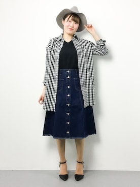「liflattie ships（リフラティ シップス）のアイテム（ニット/セーター）」を使った、まるさん（レディース・161cm）の春コーディネート