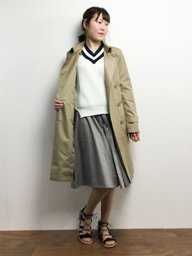 「MACKINTOSH PHILOSOPHY（ﾏｯｷﾝﾄｯｼｭ ﾌｨﾛｿﾌｨｰ）のアイテム（ジャケット/アウター）」を使った、まるさん（レディース・161cm）の春コーディネート