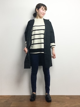 「SLOBE IENA（スローブイエナ）のアイテム（ノーカラージャケット）」を使った、まるさん（レディース・161cm）の春コーディネート