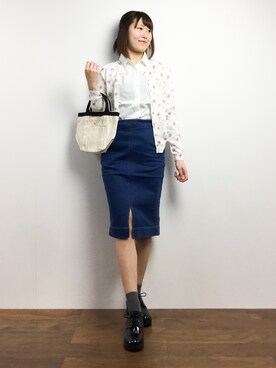「Honey Salon（ハニーサロン）のアイテム（バッグ）」を使った、まるさん（レディース・161cm）の春コーディネート