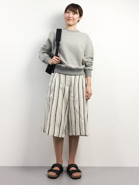 「STUDIOUS（ステュディオス）のアイテム（スウェット）」を使った、まるさん（レディース・161cm）の春コーディネート