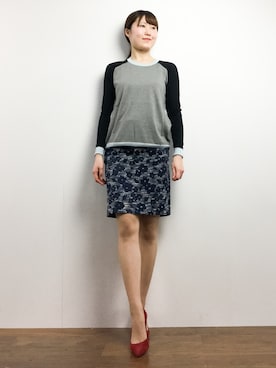 「nusy（ヌージー）のアイテム」を使った、まるさん（レディース・161cm）の春コーディネート