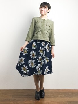 「おとなコーデ」｜「アイテム（ブルゾン）」を使った、まるさん（レディース・161cm）の春コーディネート