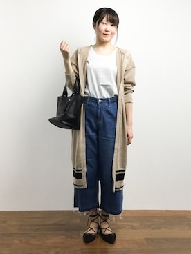 「切りっぱなし」｜「アイテム（パンプス）」を使った、まるさん（レディース・161cm）の春コーディネート