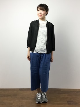 「RAY CASSIN（レイカズン）のアイテム（ブルゾン）」を使った、まるさん（レディース・161cm）の春コーディネート