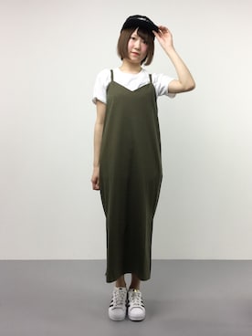 「キャミソールワンピ」｜まるさん（レディース・161cm）の春コーディネート