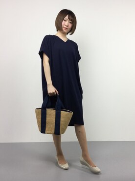 「おでかけ」｜「アイテム（レインシューズ）」を使った、まるさん（レディース・161cm）の春コーディネート