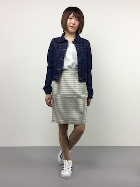 「Burner（バーナー）のアイテム（ジャケット/アウター）」を使った、まるさん（レディース・161cm）の春コーディネート
