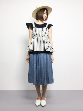 まるさん（レディース・161cm）の春コーディネート