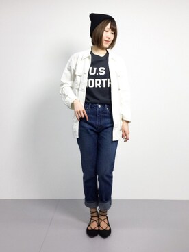 「SLY（スライ）のアイテム（その他アウター）」を使った、まるさん（レディース・161cm）の春コーディネート