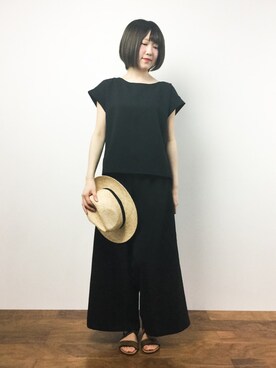 「HARE（ハレ）のレースキャミソールコンビネゾン(HARE)（サロペット/オーバーオール）」を使った、まるさん（レディース・161cm）の夏コーディネート