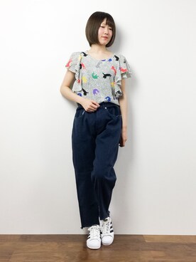 「diamond-bar（ダイヤモンドバー）のアイテム」を使った、まるさん（レディース・161cm）の夏コーディネート