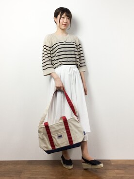 「5441 by sunduck（ゴーヨンヨンイチバイサンダック）のアイテム」を使った、まるさん（レディース・161cm）の夏コーディネート