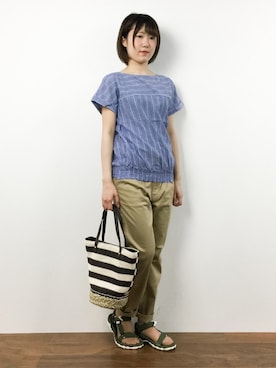 まるさんの（AZUL by moussy | アズールバイマウジー）を使ったコーディネート